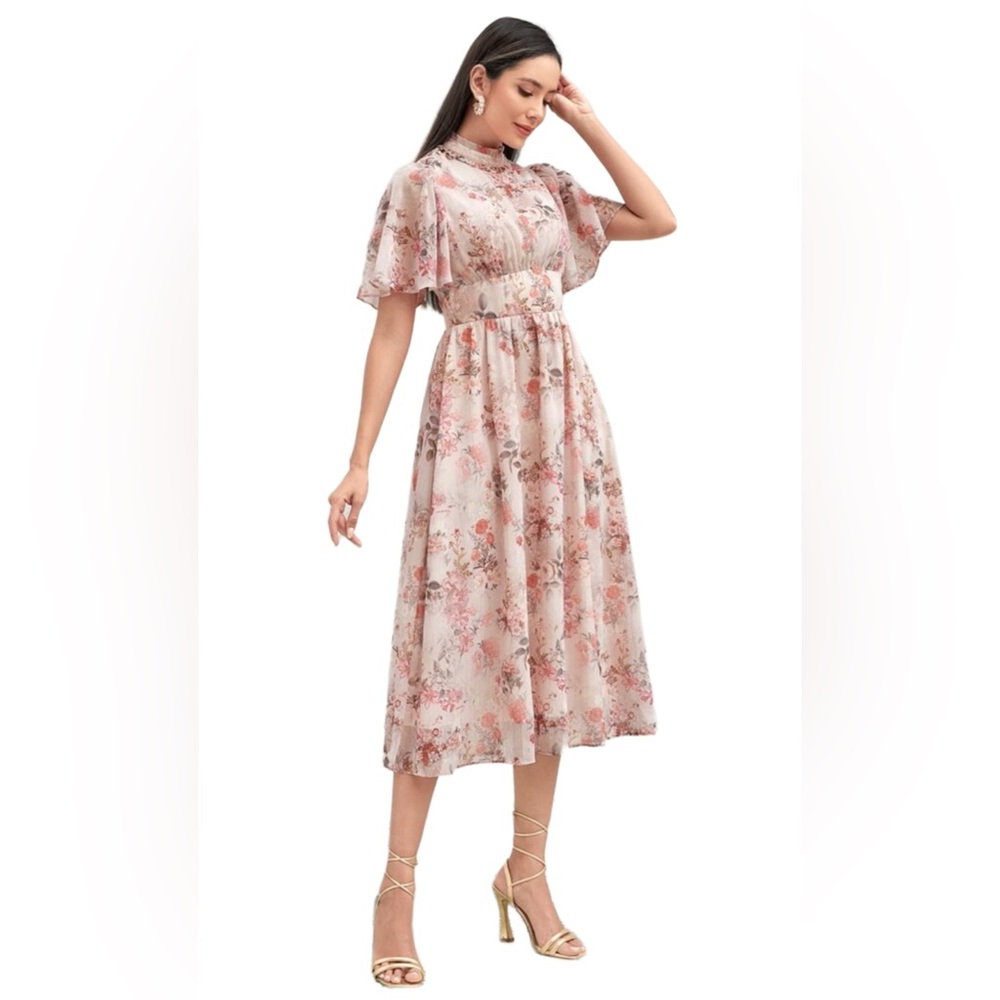Floral Pink Dress S